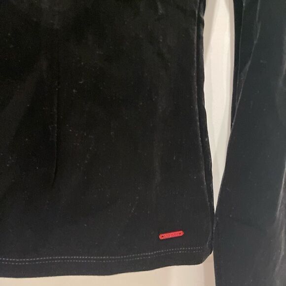 n: Philanthropy Revolve Armida Black Square Neck Long Sleeve Velvet Top.Size M - Picture 8 of 12